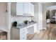 A cozy home office nook with built-in desk and modern finishes at 9658 Farragut, Indianapolis, IN 46256