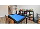 Fun game room with a game table, storage with lots of games, and stairway access at 28 Lively Pl, Cicero, IN 46034