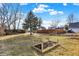 Expansive backyard with a garden, mature trees, and fencing, ideal for outdoor activities and gardening at 529 W 42Nd St, Indianapolis, IN 46208