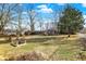 Spacious backyard with a small garden, framed by mature trees, with ample gardening space at 529 W 42Nd St, Indianapolis, IN 46208