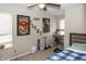 Comfortable bedroom with natural light, carpet flooring and colorful decorations at 6116 Bartley Ct, Indianapolis, IN 46236