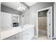 Neutral bathroom features a soaking tub, sink vanity, and large mirror at 685 Greystone Ct, Columbus, IN 47201