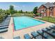Inviting community pool with ample seating for residents at 8044 Clymer Ln, Indianapolis, IN 46250