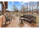 Spacious wooden deck with comfortable seating, perfect for enjoying the outdoors at 8316 Hill Gail Dr, Indianapolis, IN 46217