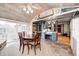 The eat-in dining area boasts a stone fireplace and connects to the kitchen at 114 E Mill St, Brooklyn, IN 46111