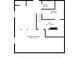 Floor plan of the home's first level, featuring a recreation room, laundry room, a hall, and a bathroom at 122 S Green St, Brownsburg, IN 46112
