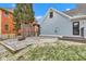 Paved patio in backyard features an outdoor fire pit at 12404 Doe Ln, Indianapolis, IN 46236