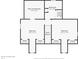 Upstairs floor plan displaying attic, bathroom, laundry room, and bedrooms at 12404 Doe Ln, Indianapolis, IN 46236