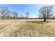 Fenced backyard with large grassy lawn and bare trees at 2351 N Raceway Rd, Indianapolis, IN 46234