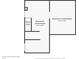This floorplan exhibits the basement with an unfinished layout that contains two large rooms and a stairwell at 3145 N New Jersey St, Indianapolis, IN 46205