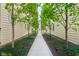 Walking path with trees lining the sidewalks at 450 E Ohio St # Apt 118, Indianapolis, IN 46204