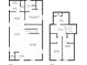 Floorplans of the home's first and second floors showing bedrooms, bathrooms, and living spaces at 602 E Beecher St, Indianapolis, IN 46203