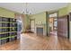 Large bedroom with wood floors and charming vintage details at 6428 Bluff Crest Ct, Indianapolis, IN 46217