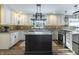 Well-equipped kitchen featuring a center island and updated appliances at 7089 W 150 N, Greenfield, IN 46140