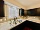 Close-up of the kitchen sink and countertop area with a bright window view and neutral backsplash at 1820 N Dequincy St, Indianapolis, IN 46218