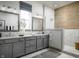 Beautiful bathroom featuring double vanities, modern fixtures, and a separate walk-in shower at 19840 Chatham Shore Ln, Westfield, IN 46074