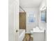 This bathroom features a shower/tub combo and a single sink vanity at 3636 Lasalle St, Indianapolis, IN 46218