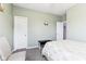 This bedroom features neutral walls, plush carpet, and white trim at 14402 Wolverton Way, Fishers, IN 46037