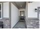 View of the front entrance, featuring an elegant door and a welcoming, well-lit entryway at 20170 Edwick Dr, Westfield, IN 46074