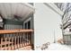 Covered patio with a ceiling fan and view of the backyard at 205 S Market St, Thorntown, IN 46071