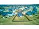 An aerial view of a neighborhood, showcasing well-kept lawns, orderly streets, and cohesive architectural styles at 2627 Chalbury Dr, Plainfield, IN 46168