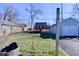 A spacious grassy backyard with a detached garage and fence at 3533 N Grant Ave, Indianapolis, IN 46218