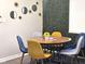 Cozy dining area with a round table, colorful chairs, and a bright window at 498 Johnson Ave, Franklin, IN 46131