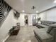 Comfortable living room with a gray sectional sofa and modern decor at 498 Johnson Ave, Franklin, IN 46131