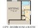 Floorplan showing optional bathroom 3 and sitting area for bedroom 4 at 651 Waterford Ln, Westfield, IN 46074