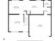 Floor plan showing layout of kitchen, living room, dining area and bedrooms at 878 Hollowood Ln, Avon, IN 46123