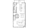 Detailed second-floor plan featuring kitchen, dining, and living space layout at 124 1St. Se Ave, Carmel, IN 46032