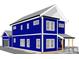 Perspective rendering of a two-story home with a separate garage, showing the structure's overall design at 1305 W 23Rd St, Indianapolis, IN 46208