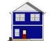 Front elevation rendering of a charming, two-story home design with a welcoming red front door and ample windows at 1305 W 23Rd St, Indianapolis, IN 46208