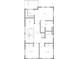 Second-floor blueprint of a two-bedroom home featuring a Primary suite, laundry, and hallway layout at 1305 W 23Rd St, Indianapolis, IN 46208