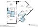 Detailed floor plan showcasing layout of main bedroom, living area, kitchen and laundry at 2207 Rome Dr # B, Indianapolis, IN 46228