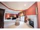 Spacious main bedroom features a fireplace, seating area, and large windows at 3370 Walnut Creek Ct, Carmel, IN 46032