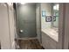 This bathroom features a vanity with a sink and mirror, along with neutral paint at 530 Lansdowne Rd, Indianapolis, IN 46234