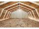 Brand new shed interior with wood construction and a skylight at 6775 W Woodcrest Dr, Greenfield, IN 46140