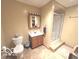 Bathroom features a vanity, toilet, and shower stall at 7811 W 700 S, Jamestown, IN 46147