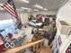 Overhead view of a large garage with a truck and an American flag at 7811 W 700 S, Jamestown, IN 46147