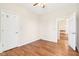 Bedroom featuring hardwood floors and open doorway at 8535 Fenton Tower Dr, Indianapolis, IN 46259