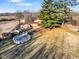 An aerial view of the home and property, complete with above ground pool at 1001 N 750 W, Bargersville, IN 46106