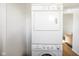 Convenient laundry area featuring a stacked washer and dryer unit at 1001 N 750 W, Bargersville, IN 46106