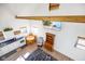 Bright, open-concept living area, including a dining table and vaulted ceilings at 1001 N 750 W, Bargersville, IN 46106