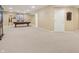 Finished basement featuring a pool table and lots of space for recreation and entertainment at 12880 Oxbridge Pl, Fishers, IN 46037