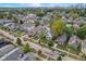 Panoramic aerial view of a neighborhood with tree-lined streets and diverse home styles at 206 N Hamilton Ave, Indianapolis, IN 46201