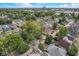 Aerial view of a residential area with varied home styles, mature trees, and well-maintained properties at 206 N Hamilton Ave, Indianapolis, IN 46201