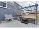Outdoor deck featuring a swing, hot tub, and a view of the backyard and neighboring houses at 455 Meadowview Ln, Greenwood, IN 46142