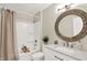 Bathroom with vanity and bathtub/shower combo at 502 Ironwood Dr, Carmel, IN 46033