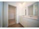 Bright bathroom featuring a double sink vanity with ample storage space at 5145 Cartland Dr, Indianapolis, IN 46239